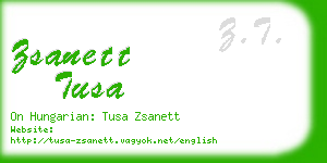 zsanett tusa business card